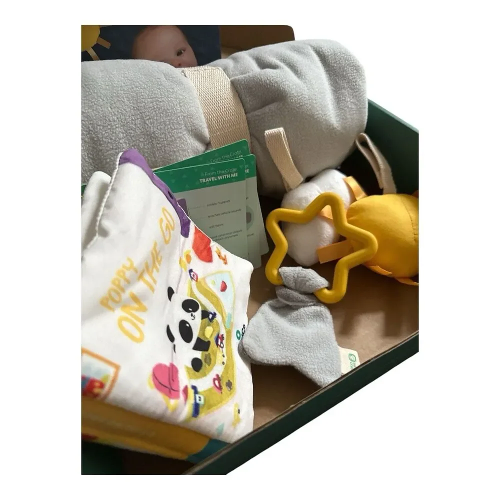 Kiwi Co Panda Crate Tummy Time Travel Set Hand Eye Coordination Educational Toys